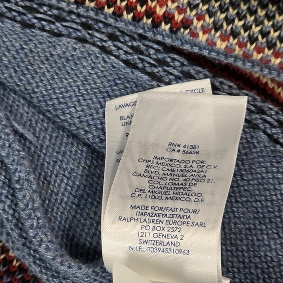 Chaps Ralph Lauren Sweater Vest Womens Size XL Blue Southwestern Cabincore - Picture 8 of 8